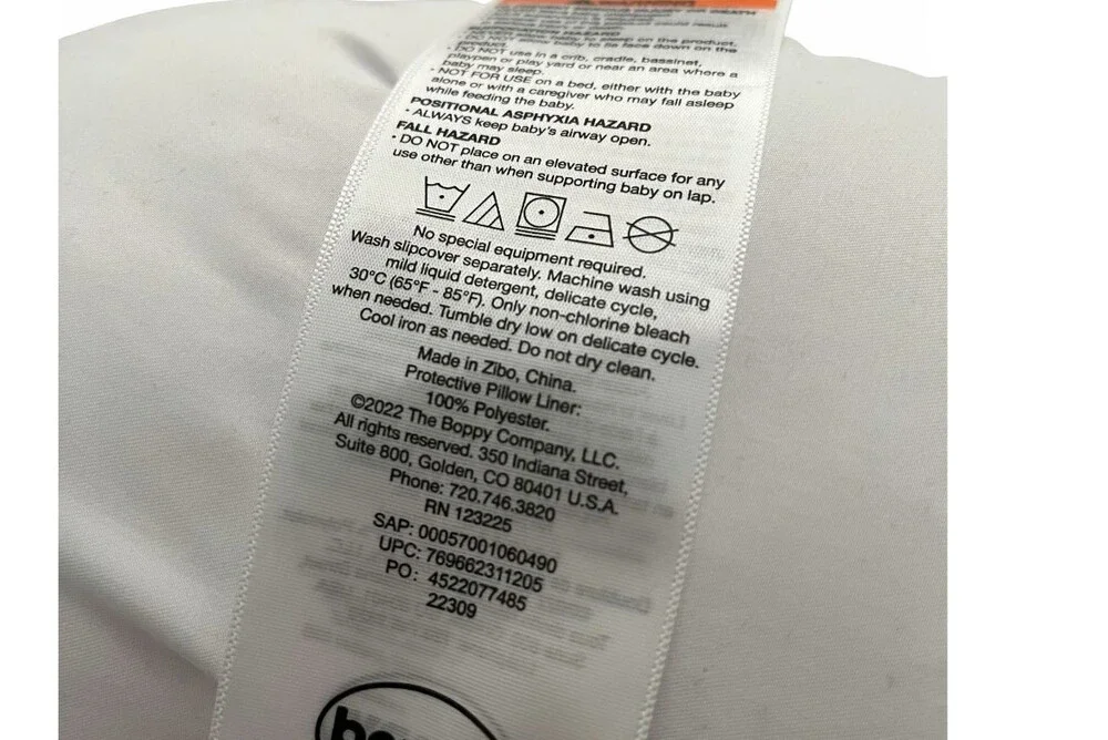 Boppy Original Nursing Pillow & 3 Covers White Waterproof Rainbow Yellow Lot EUC